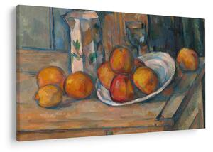 Kép - Paul Cézanne, Still Life with Milk Jug and Fruit, reprodukciók (90x60 cm)