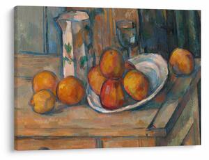 Kép - Paul Cézanne, Still Life with Milk Jug and Fruit, reprodukciók (70x50 cm)