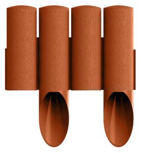 Cellfast Ágyásszegély, fautánzatú, téglavörös, 4 tagos, 2,3m (34-043)