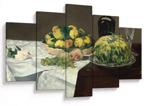Kép - Edouard Manet, Still Life with Melon and Peaches, reprodukciók (150x105 cm)