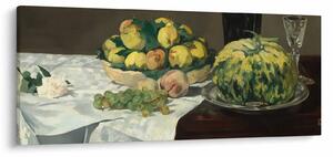 Kép - Edouard Manet, Still Life with Melon and Peaches, reprodukciók (120x50 cm)