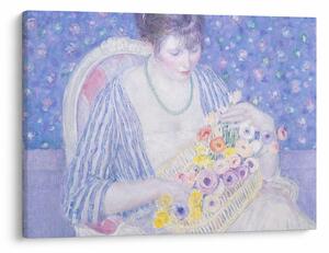 Kép - Frederick Carl Frieseke, The Basket of Flowers, reprodukciók (70x50 cm)