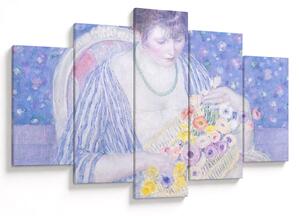 Kép - Frederick Carl Frieseke, The Basket of Flowers, reprodukciók (150x105 cm)