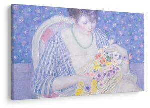 Kép - Frederick Carl Frieseke, The Basket of Flowers, reprodukciók (90x60 cm)