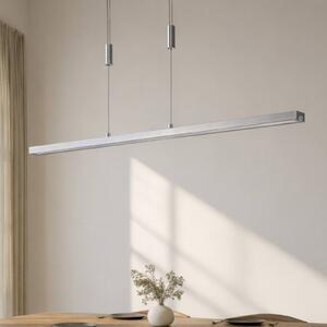 Lucande LED függesztett lámpa Myron, érintésvezérlésű, CCT, alumínium, dimmelhető, Alu / szürke / cink, Nappali / Étkező, Alumínium, Modern