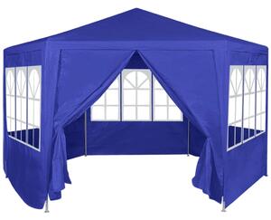 VidaXL parti sátor 6 db kék oldalfallal 2x2 m