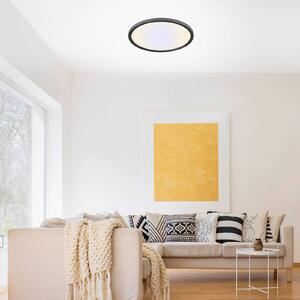 LED mennyezeti lámpa lapos CCT, Ø 40 cm, fekete