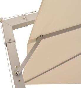 VidaXL függesztett, homokszínű napernyő alumínium rúddal 300 x 300 cm