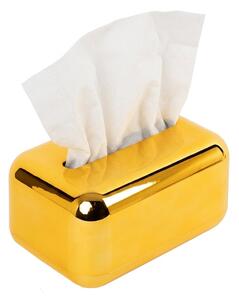 King Home SHP GOLDEN Dekoratív Zsebkendőtartó Arany Fényes Felülettel