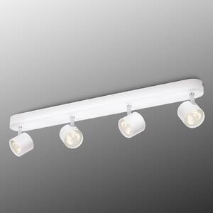 Philips Csillag forg. LED-spot fehér 4 égős, dimmelhető, Fehér / opál, Nappali / Étkező, Alumínium, Modern