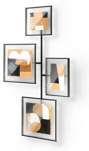 Umbra Flute Wall 4 részes fényképkeret szett fém fekete