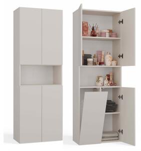 Fürdőszobaszekrény 60 cm szennyestartóval és polccal ATSO 6 - kasmír