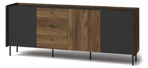 Komód Tivsali 105, Laminált forgácslap, 79x200x40cm, Dió