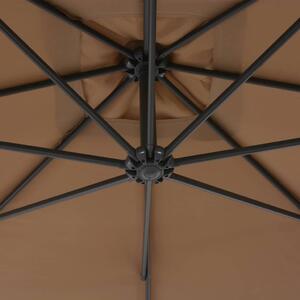 VidaXL tópszínű konzolos napernyő acélrúddal, 300 cm átmérőjű