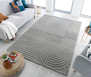 Zen Garden szürke gyapjú szőnyeg, 120 x 170 cm - Flair Rugs