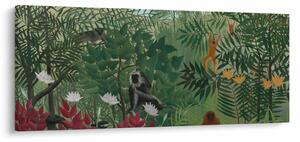 Kép - Henri Rousseau, Tropical Forest with Monkeys, reprodukciók (120x50 cm)