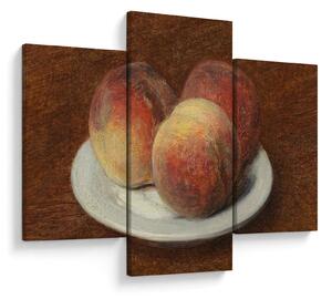 Kép - Henri Fantin-Latour, Three Peaches on a Plate, reprodukciók (90x60 cm)