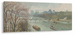 Kép - Camille Pissarro, The Louvre, Afternoon, Rainy Weather, reprodukciók (120x50 cm)