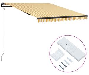 VidaXL sárga és fehér automata napellenző 300 x 250 cm