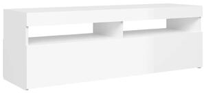 VidaXL magasfényű fehér TV-szekrény LED-lámpákkal 120 x 35 x 40 cm