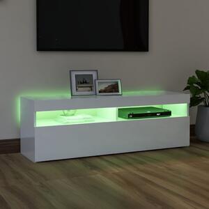 VidaXL magasfényű fehér TV-szekrény LED-lámpákkal 120 x 35 x 40 cm