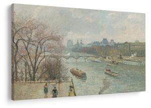 Kép - Camille Pissarro, The Louvre, Afternoon, Rainy Weather, reprodukciók (90x60 cm)