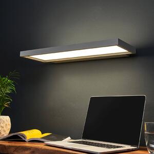 Arcchio LED irodai fali világítás Rick, szürke, fehér, dimmelhető, Alu / szürke / cink, Dolgozószoba / Iroda, Műanyag, Modern