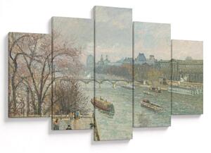 Kép - Camille Pissarro, The Louvre, Afternoon, Rainy Weather, reprodukciók (150x105 cm)