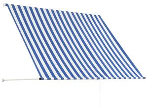 VidaXL feltekerhető kék és fehér napellenző 200 x 150 cm