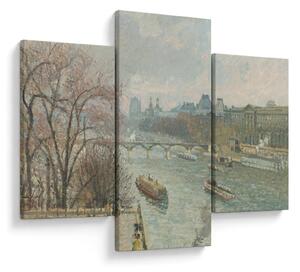 Kép - Camille Pissarro, The Louvre, Afternoon, Rainy Weather, reprodukciók (90x60 cm)