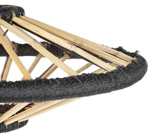 Keleti függőlámpa bambusz feketével 60 cm - Evalin