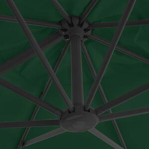 VidaXL zöld konzolos napernyő alumíniumrúddal 400 x 300 cm