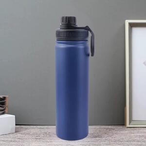 Kék Termosz Kulacs Rozsdamentes Acél Anyagból, Szivárgásmentes Kupakkal, Hidegen és Melegen Tartó Funkcióval - 650 ml