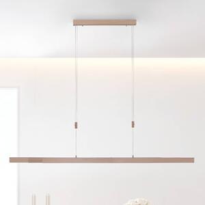 Paul Neuhaus LED-es függőlámpa Adriana CCT szabályozható dimmelhető, dimmelhető, Világos fa, Nappali / Étkező, fém, Modern