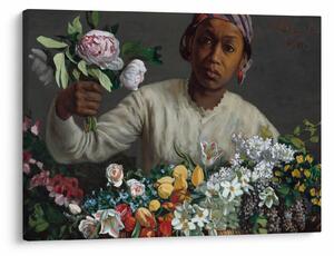 Kép - Frédéric Bazille, Young Woman with Peonies, reprodukciók (70x50 cm)
