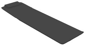 VidaXL 2 db fekete összecsukható acél és szövet napozómatrac