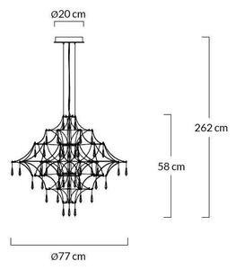 CONSTELATION 77 GOLD függőlámpa - LED, szálcsiszolt acél