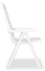 VidaXL 4 db fehér dönthető műanyag kerti szék