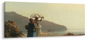 Kép - Camille Pissarro, Two Women Chatting by the Sea, St. Thomas, reprodukciók (120x50 cm)
