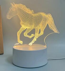 3D LED lámpa vágtató ló figura éjjeli lámpa gyerekeknek