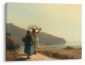 Kép - Camille Pissarro, Two Women Chatting by the Sea, St. Thomas, reprodukciók (70x50 cm)