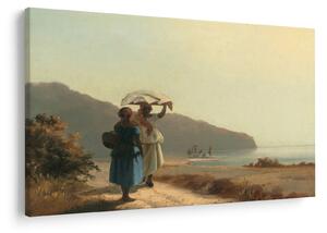 Kép - Camille Pissarro, Two Women Chatting by the Sea, St. Thomas, reprodukciók (90x60 cm)