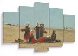 Kép - Eugène Boudin, Women on the Beach at Berck, reprodukciók (150x105 cm)