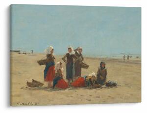 Kép - Eugène Boudin, Women on the Beach at Berck, reprodukciók (70x50 cm)
