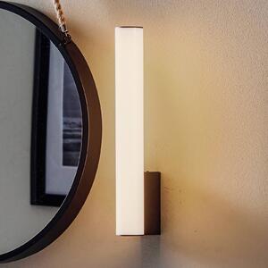 Helestra Loom LED tükör lámpa fekete 30 cm, Fehér / opál, Fürdőszoba, Műanyag, Modern