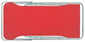 VidaXL 2 db piros acél/oxford szövet összecsukható strandszék