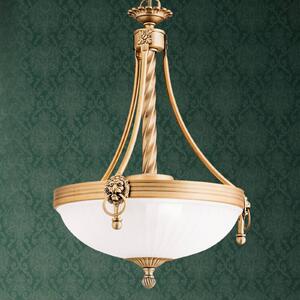 ORION Hagyományos függő lámpa Noam, 34 cm, dimmelhető, Bronz / antik sárgaréz, Nappali / Étkező, fém, Antik
