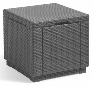 Keter Cube grafitszürke tárolópuff 213816