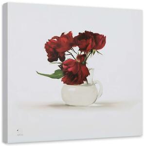 Gario Vászonkép Fakó rózsák vázában Méret: 30 x 30 cm