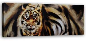Gario Vászonkép Tigris, mint kézzel festett Méret: 90 x 30 cm